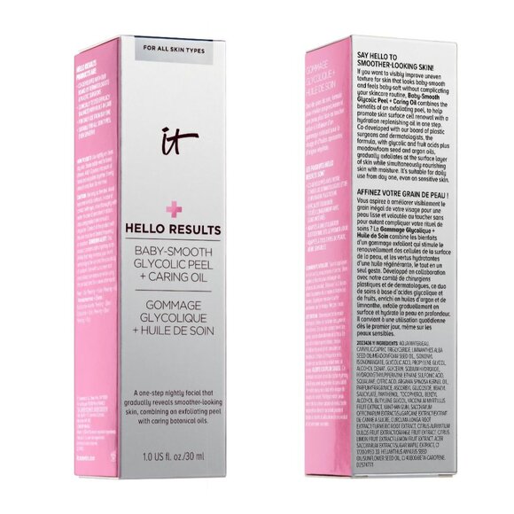 IT Cosmetics Hello Results Baby-Smooth Glycolic Acid Peel + Caring Oil - Picture 1 of 1